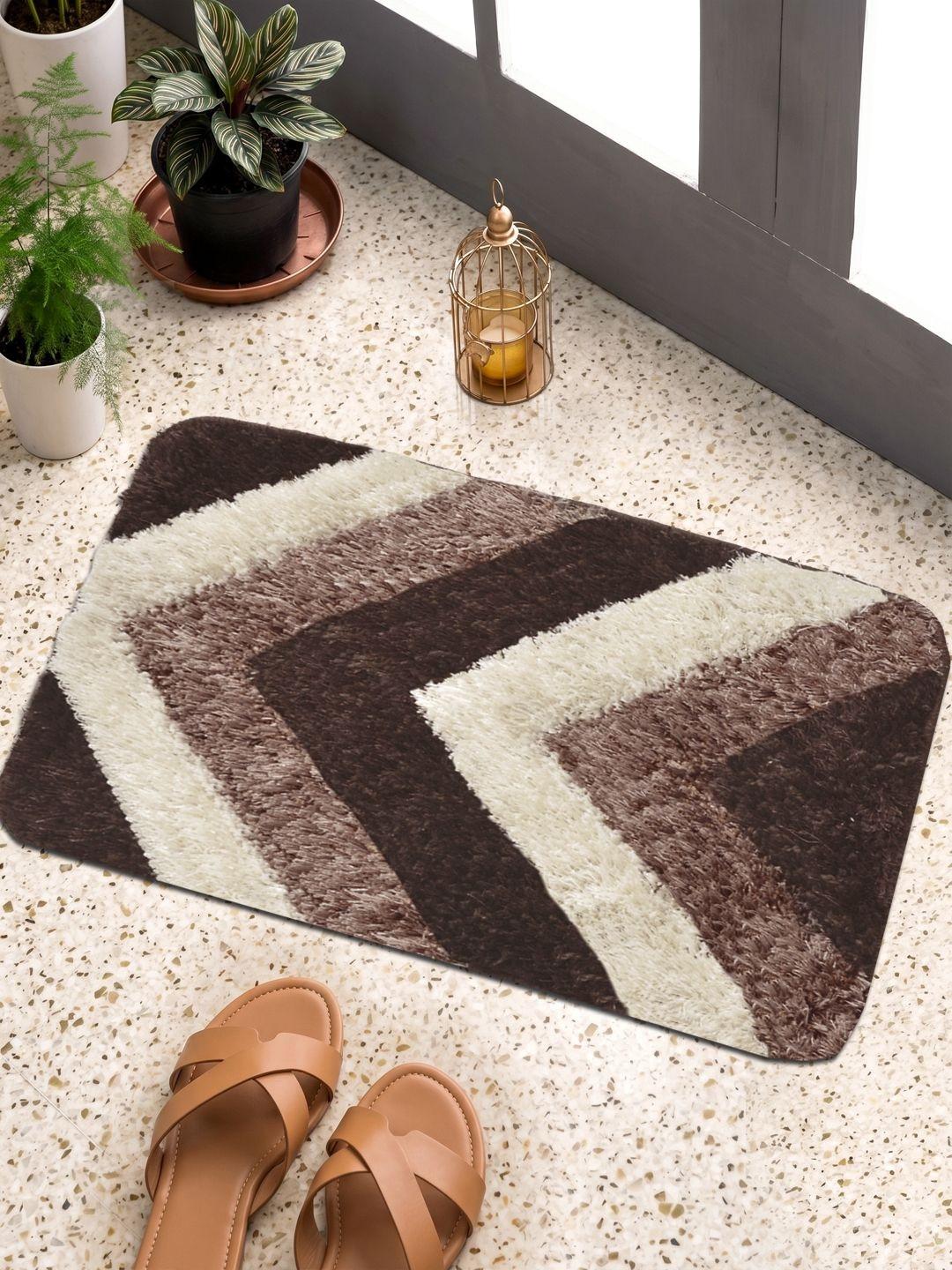 FABINALIV Brown Self-Designed Anti-Skid Doormats