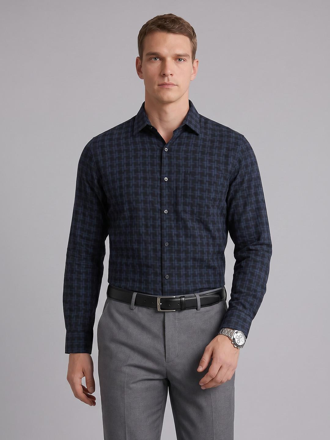 Arrow Geometric Printed Slim Fit Pure Cotton Formal Shirt