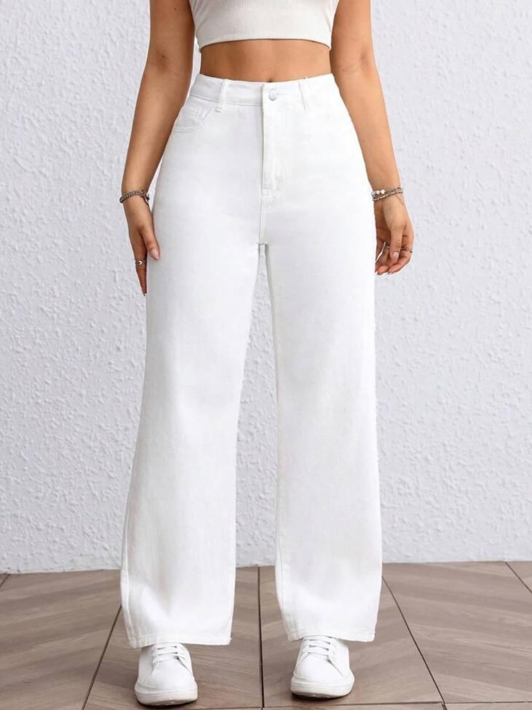zayla Women Loose Wide Leg High-Rise Stretchable Jeans