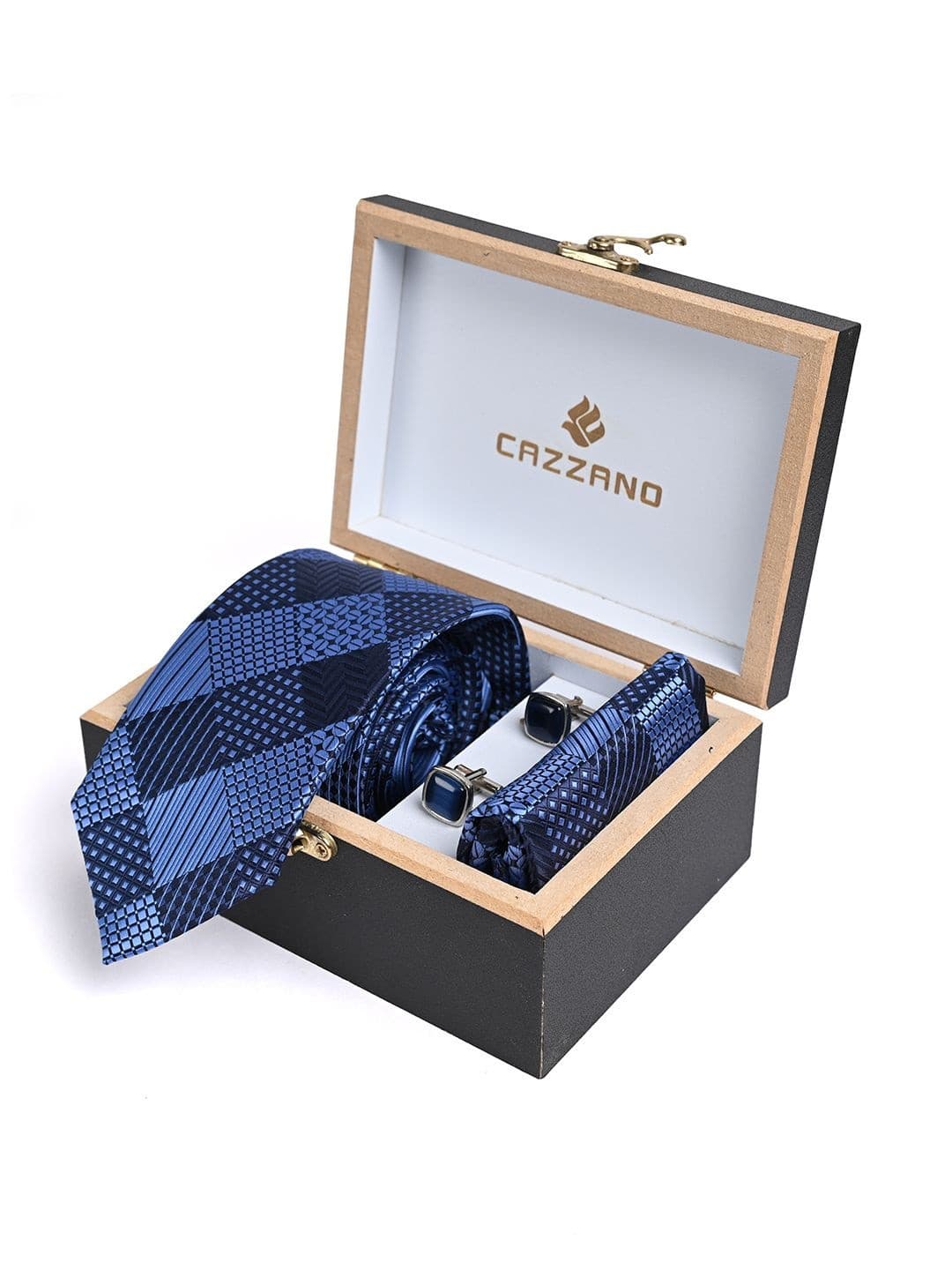 Cazzano Checked Ties & Cufflinks
