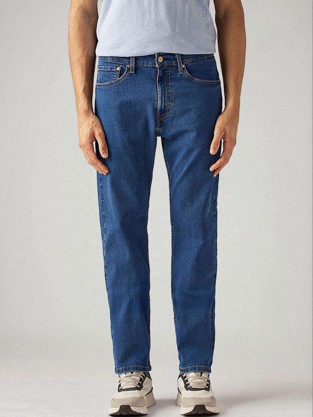 Levis Men's 505 Blue Straight Fit Mid Rise Jeans