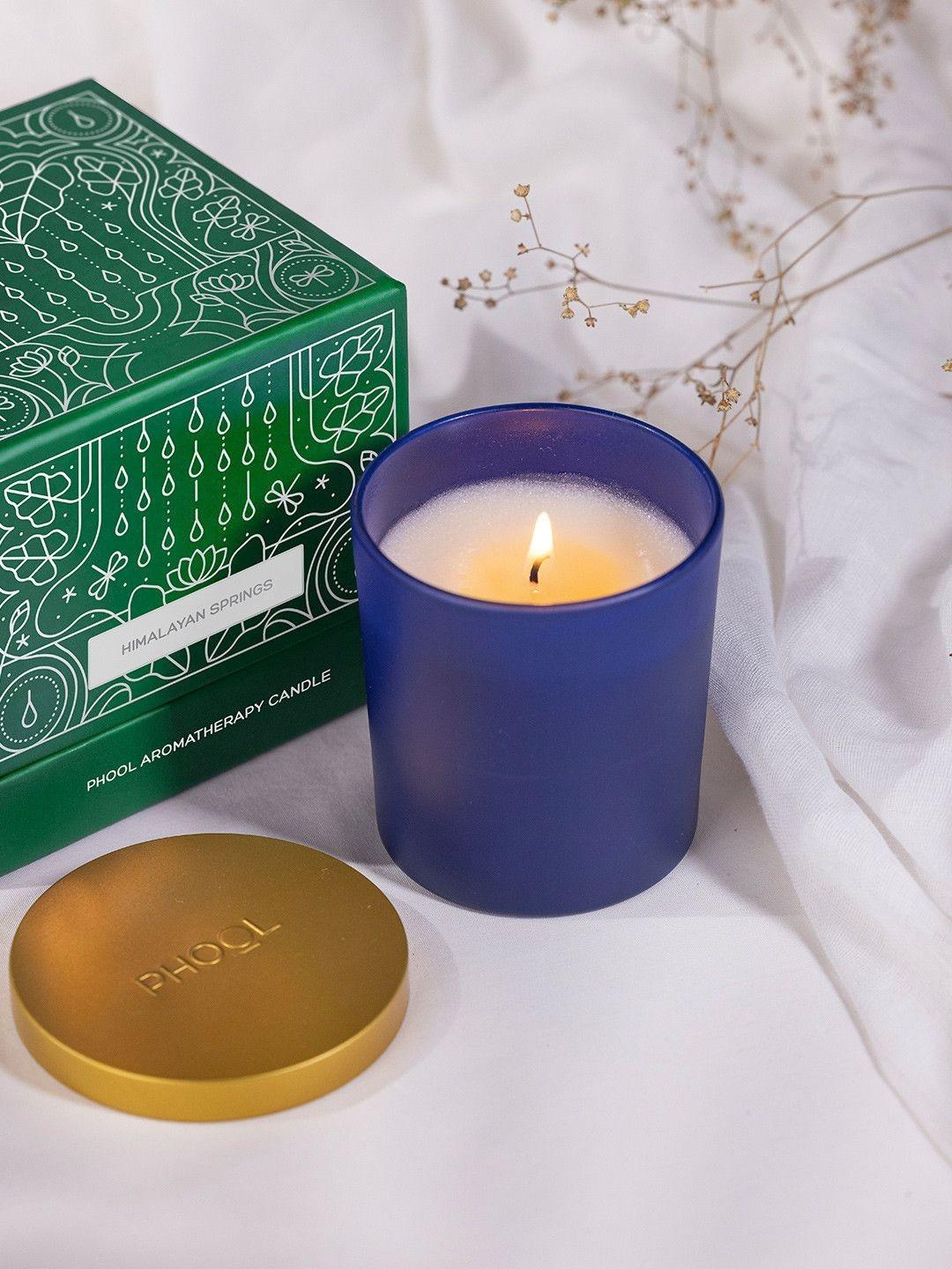 Phool Himalayan Springs Soy Cedarwood and Eucalyptus Solid Geometric Regular Jar Candles