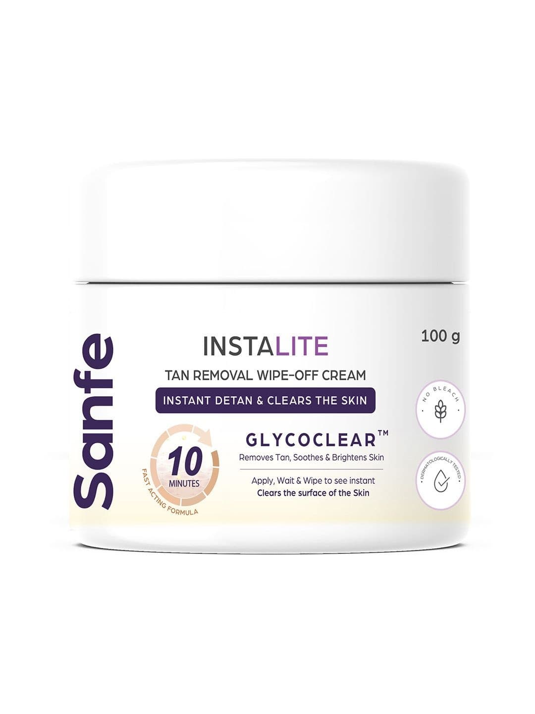 Sanfe Instalite Detan Wipe Off Body Cream - 100 g