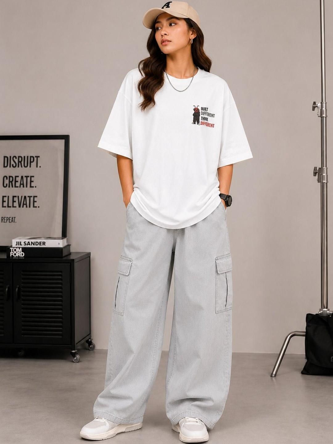 KASSUALLY Janata GenZ Oversized Graphic Cotton T-Shirt