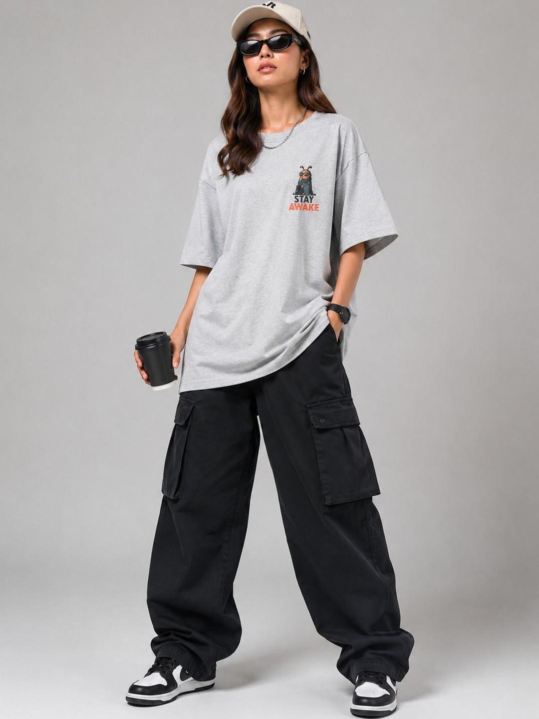 KASSUALLY Janata GenZ Oversized Graphic Cotton T-Shirt