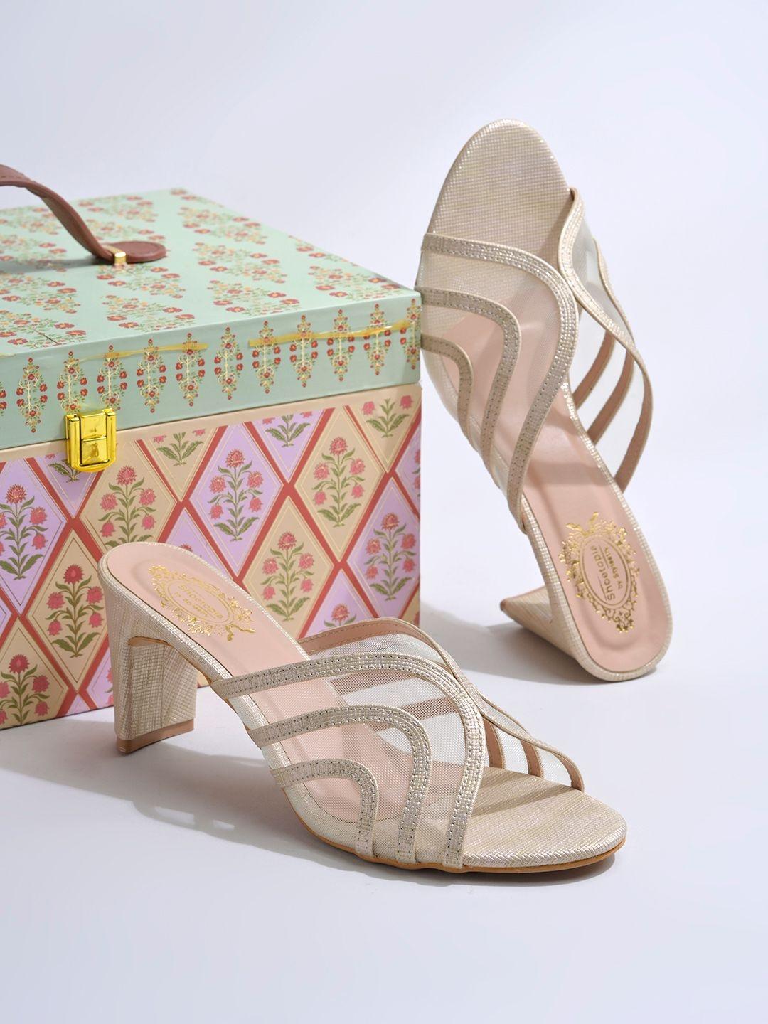 Shoetopia Textured Block Mules