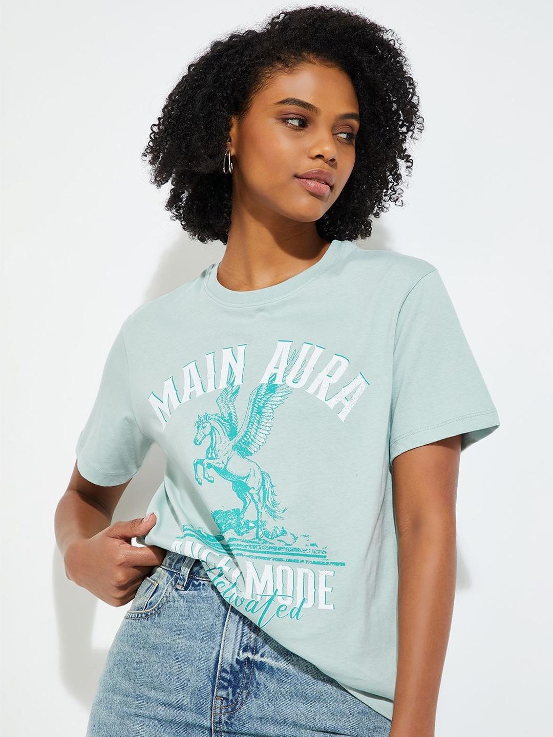 Max Women Printed Relaxed Fit T-shirt