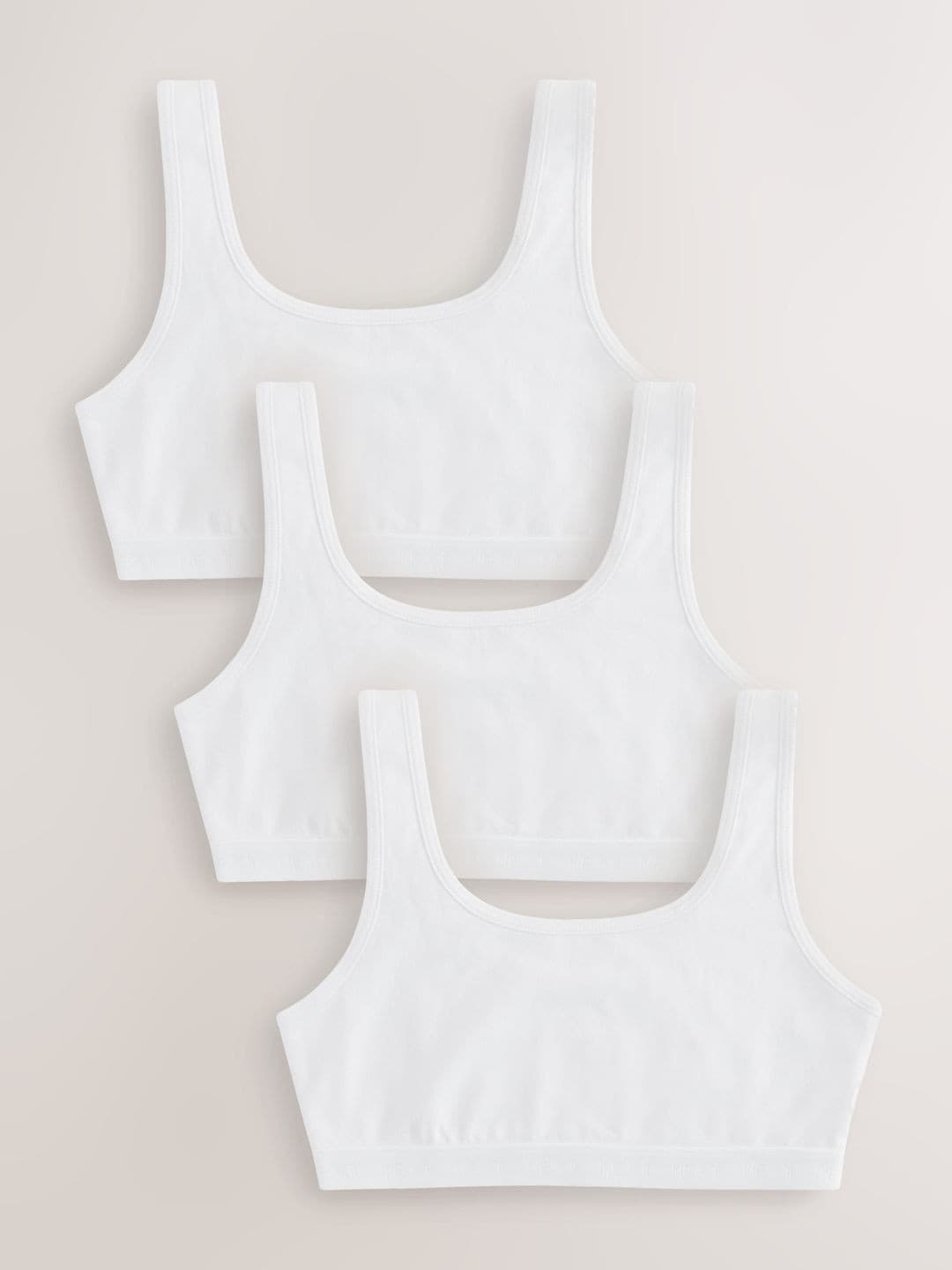 NEXT Pack Of 3 Scoop Neck Crop Top