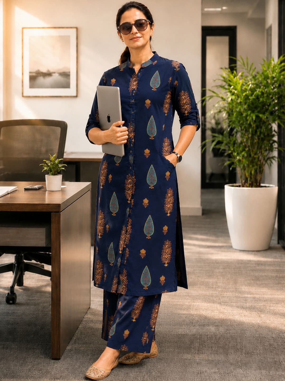 Klere Women Ethnic Motifs Printed Regular Kurta with Palazzos