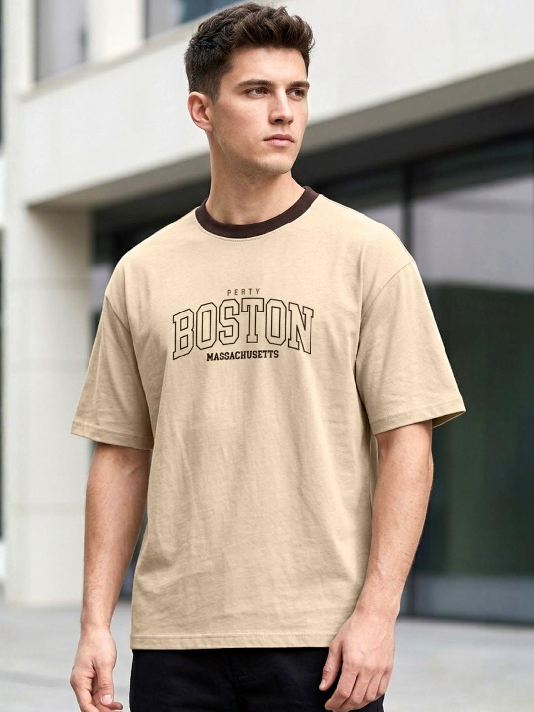 JUMPCUTS Men Typography Printed T-shirt