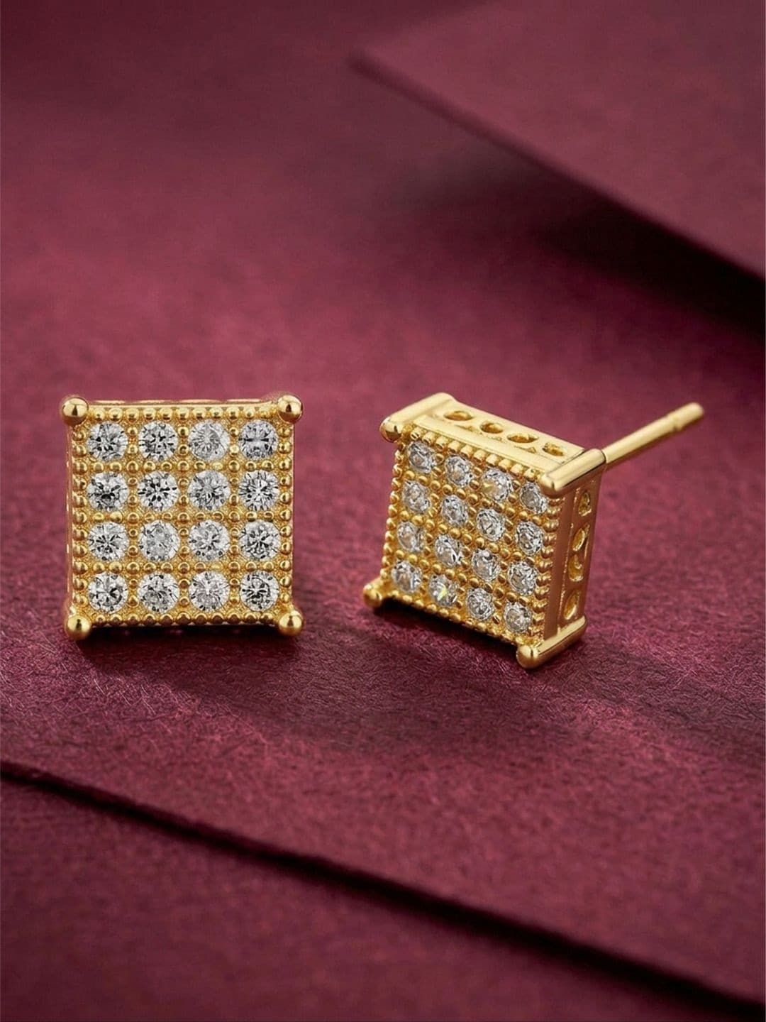 VAGHBHATT Square Studs Earrings