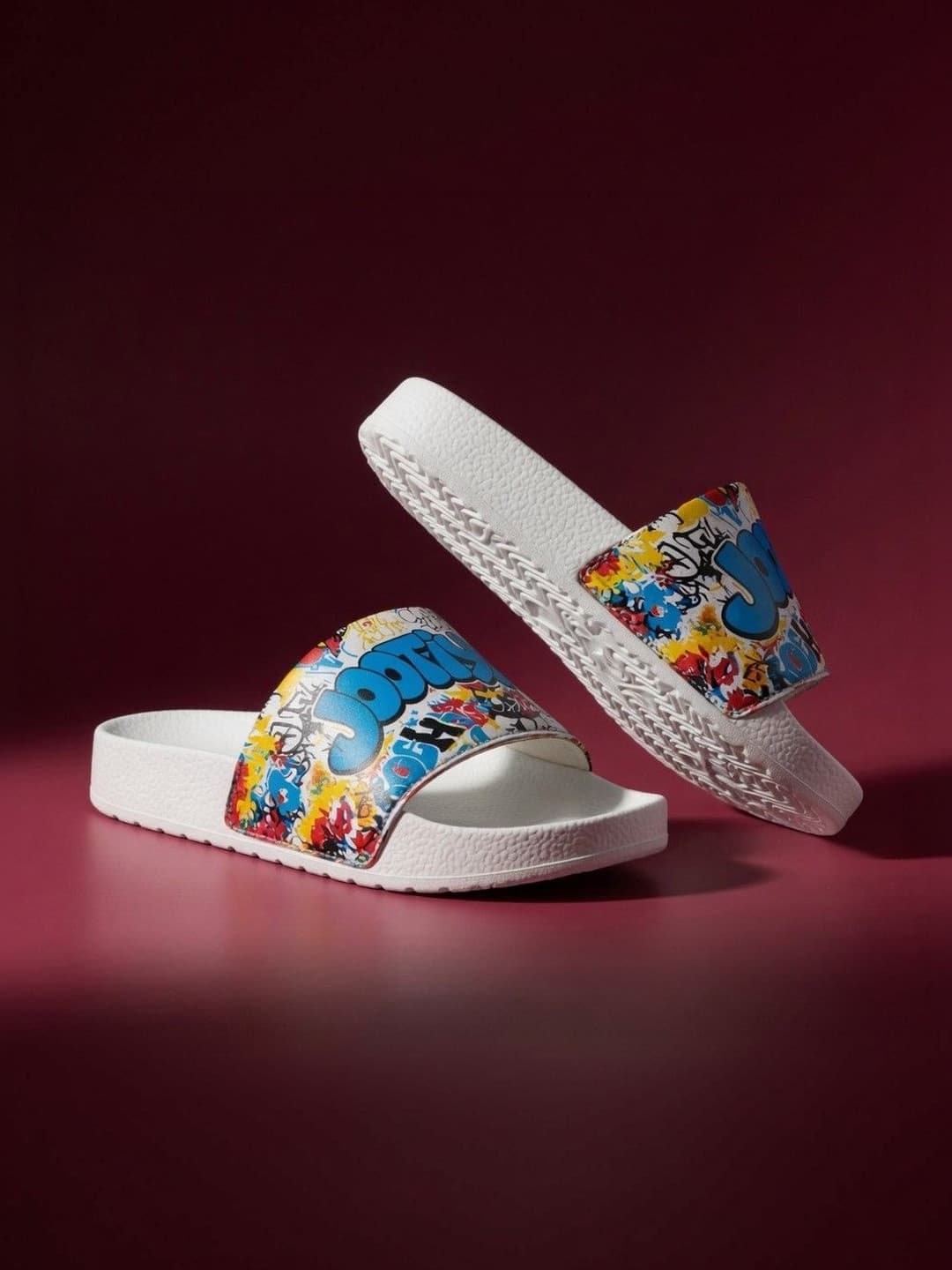 JOOTIYAPA Men Printed Sliders