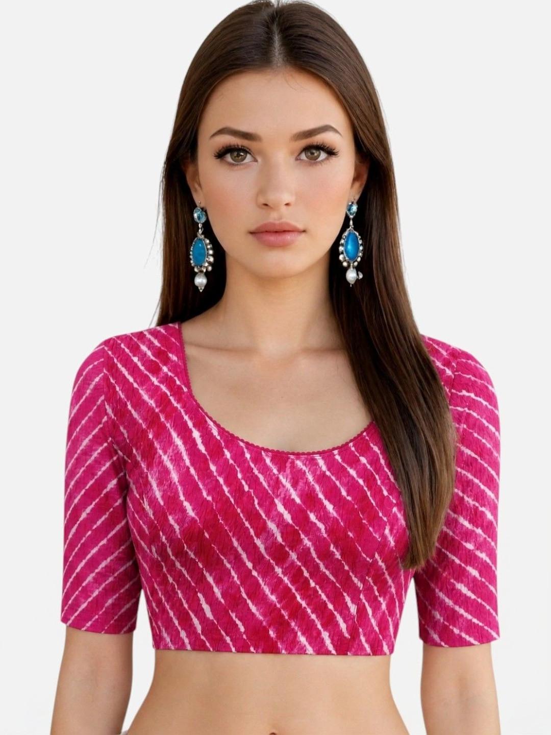 Biyu Printed Saree Blouse