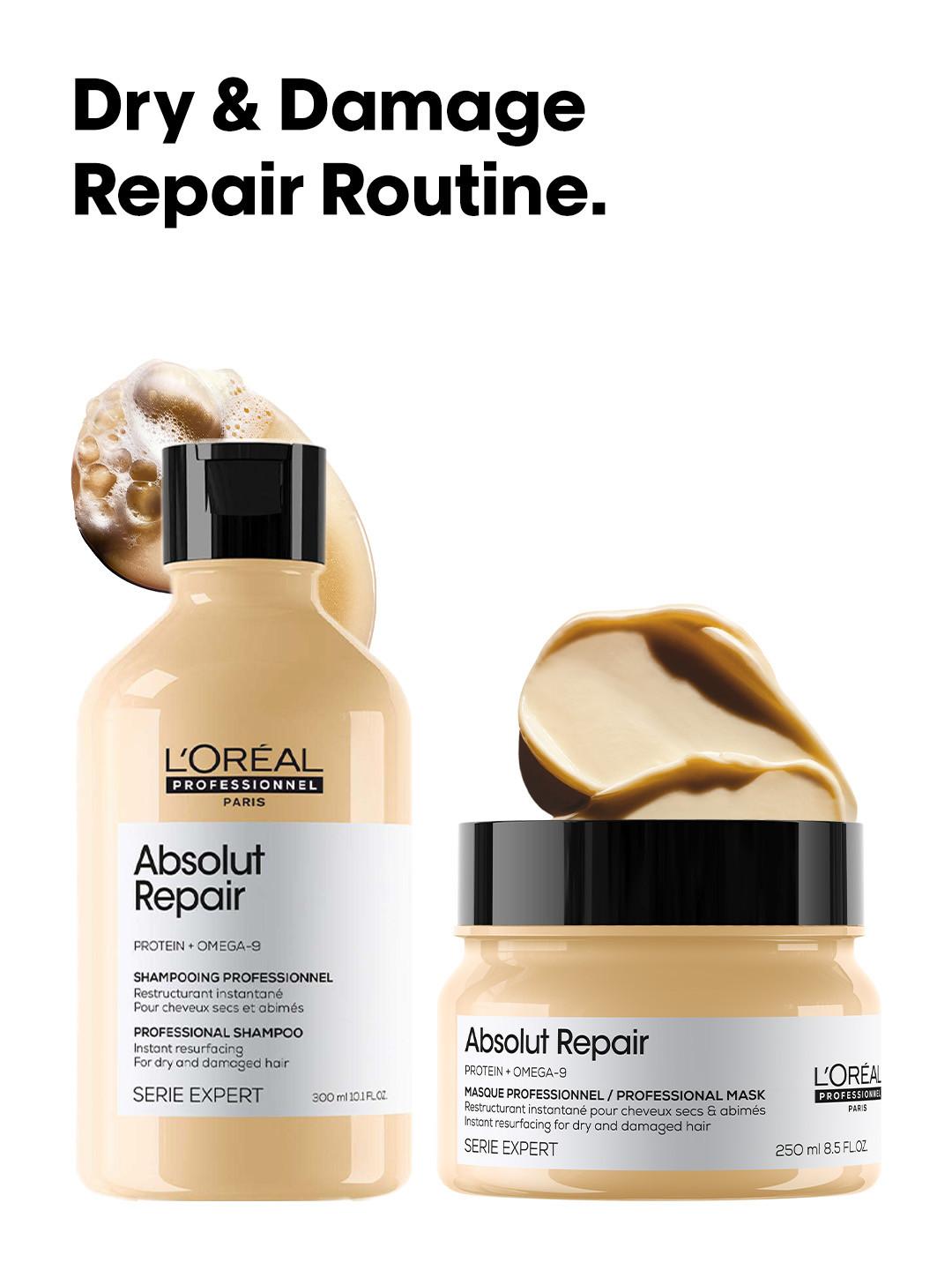 LOreal Professionnel Absolut Repair Shampoo & Hair Mask Combo with Protein & Omega-9