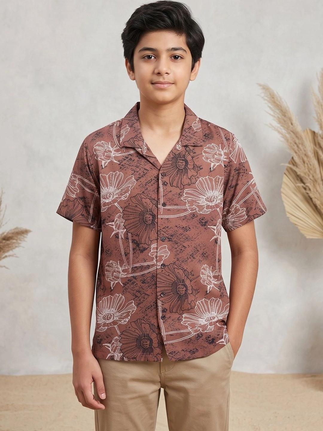 V-Mart Boys Floral Printed Casual Shirt