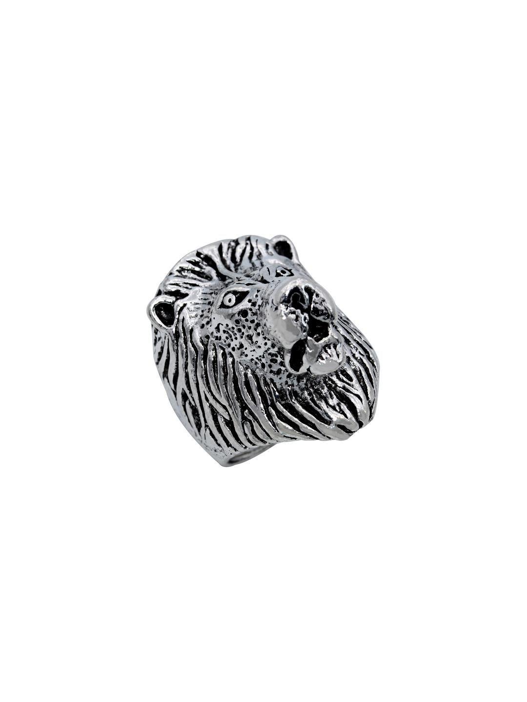 Oxidised Antique finish Brass, Awesome Lion Head design, Finger ring Men