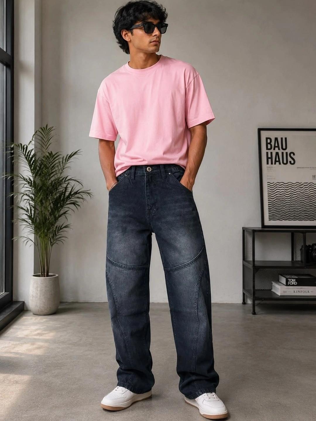 CUTOFF Men Regular Fit Mid-Rise Low Distress Jeans