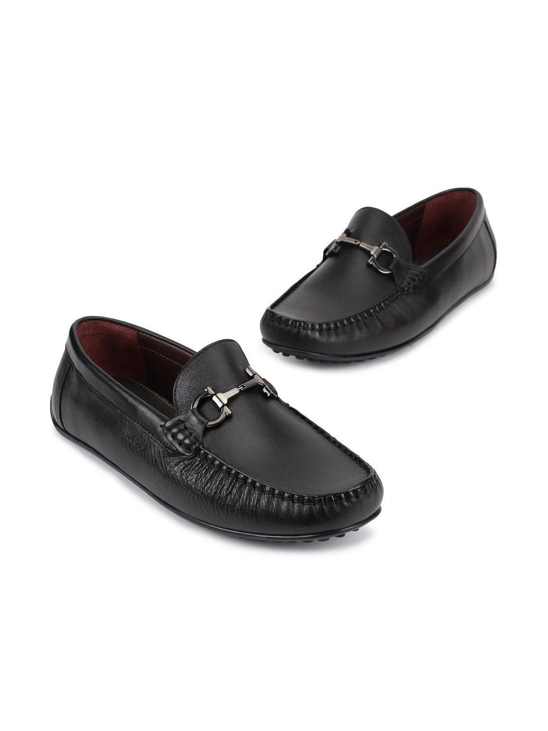 Woods Men Leather Round Toe Slip-On Formal Loafers Shoes