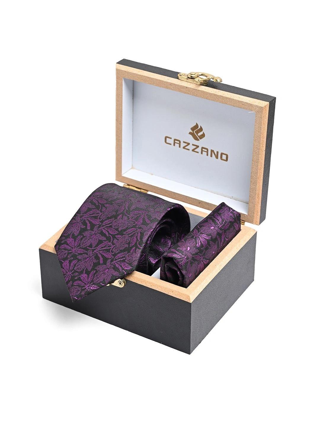 Cazzano Men Silk Tie and Pocket Square Gift Set