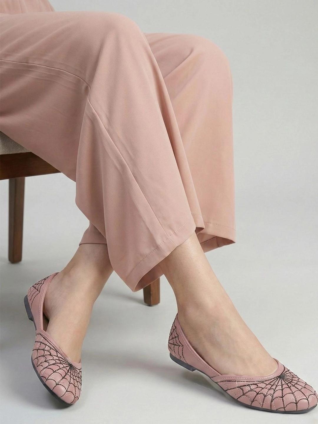 CORSICA Textured Square Toe Slip-On Ballerinas