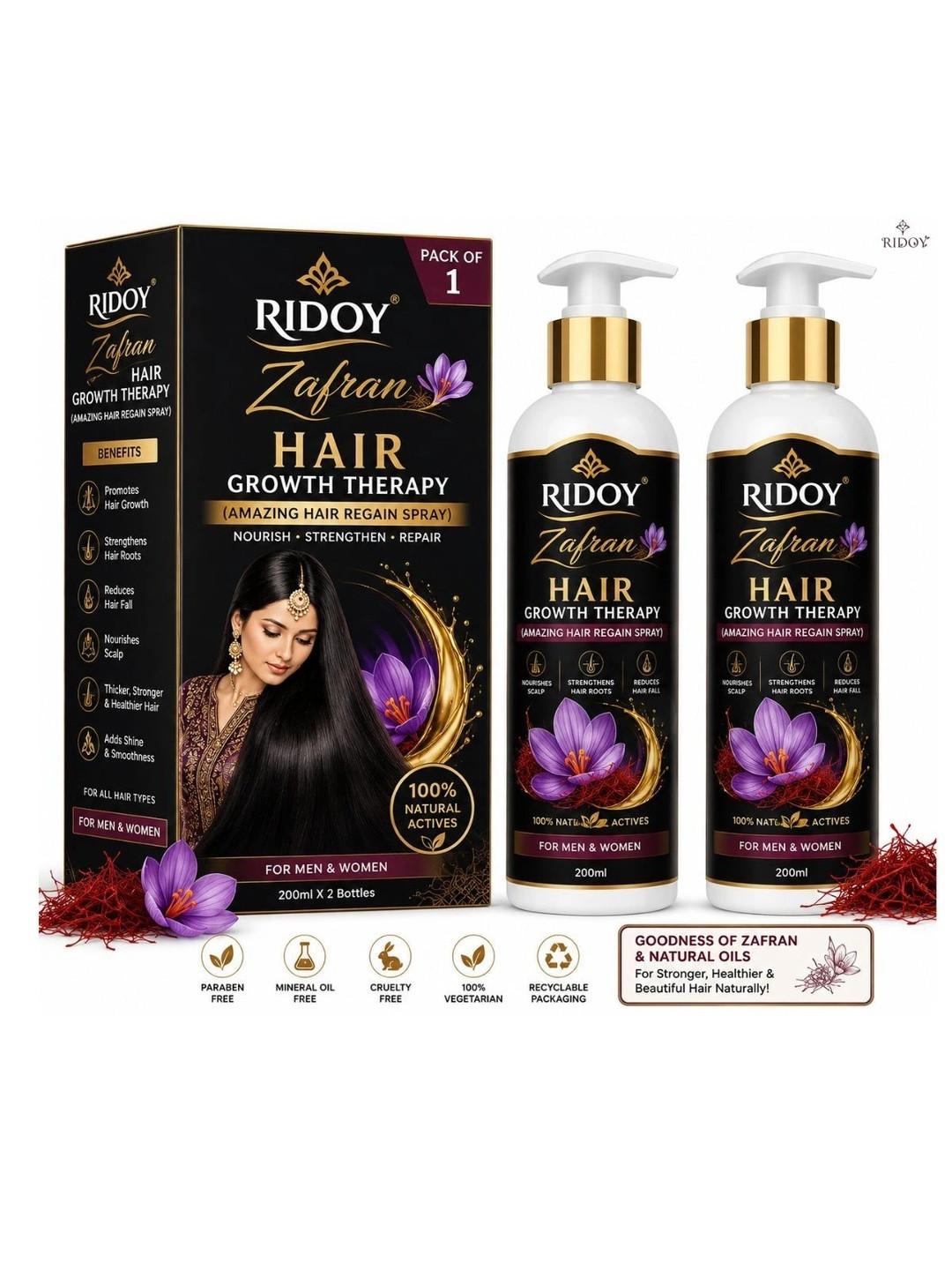 ridoy Set Of 2 Hair Growth Therapy Oil - 200 ml Each