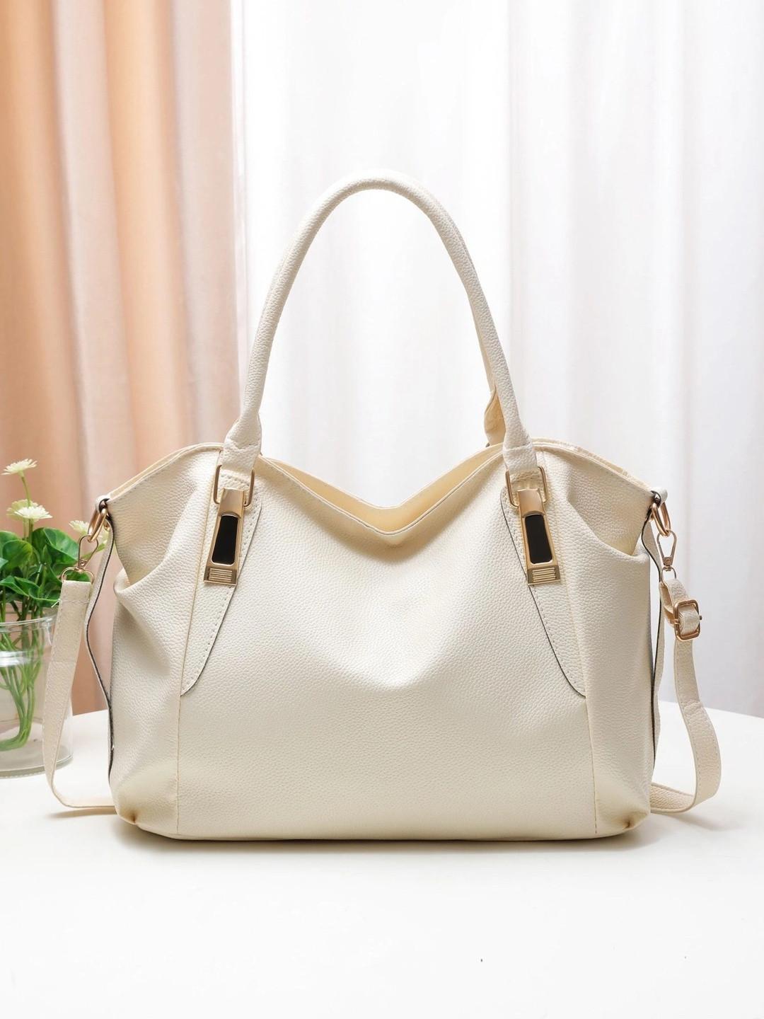 LARCH Textured PU Structured Handheld Bag
