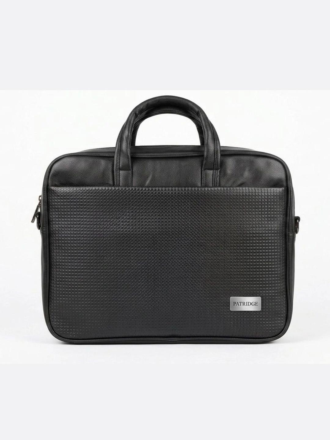 PATRIDGE Men Textured PU Laptop Bag