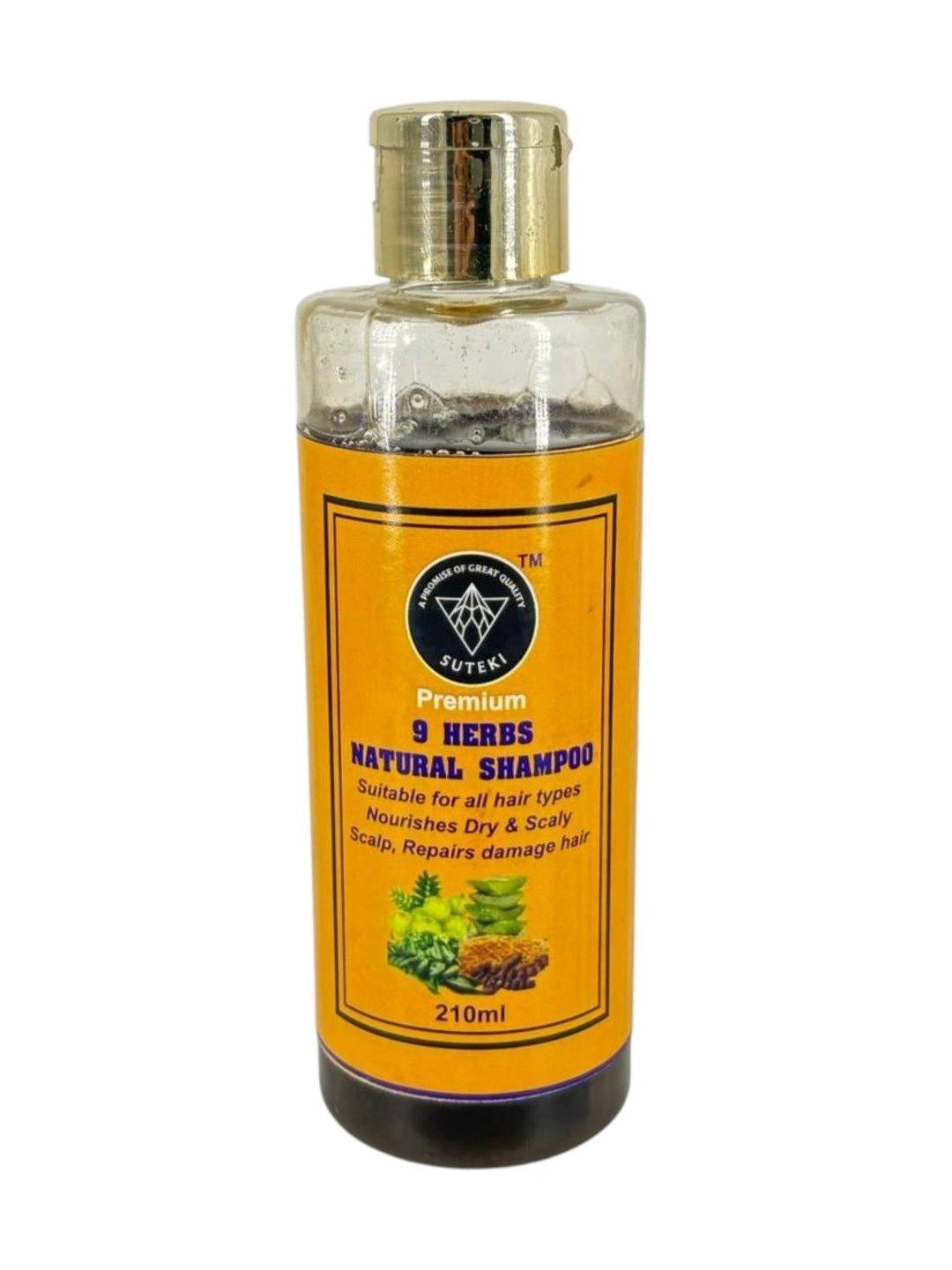 SUTEKI 9 Herbs Natural Shampoo For Scalp Care & Hair Repair - 210 ml