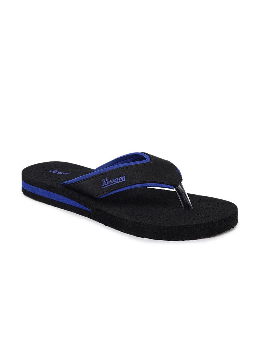 Paragon Women Black & Navy Blue Thong Flip-Flops