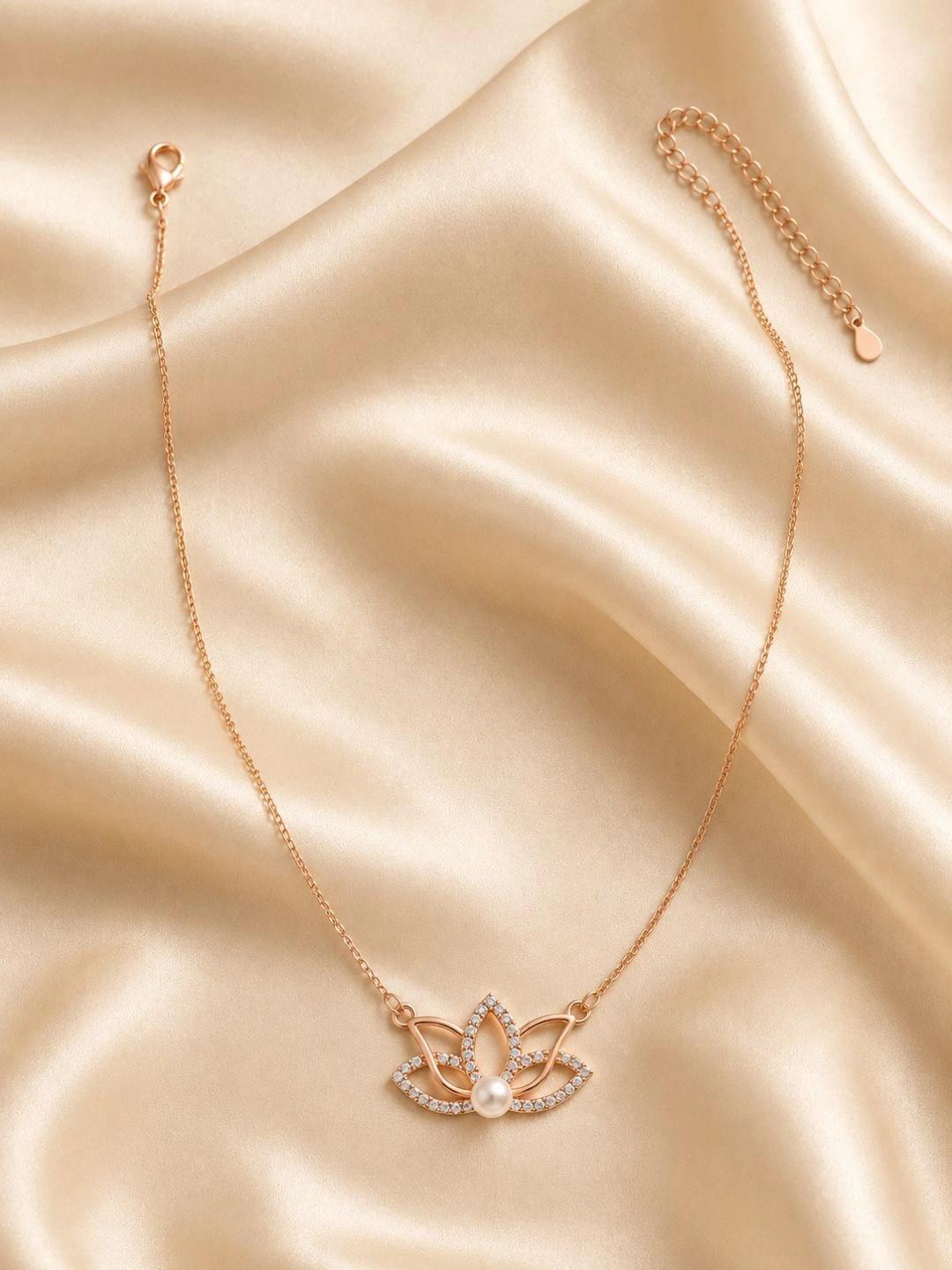 Forevershine Unisex Rose Gold-Plated Necklace