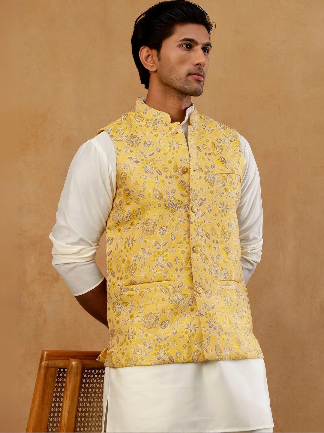 Jompers Woven-Design Nehru Jackets