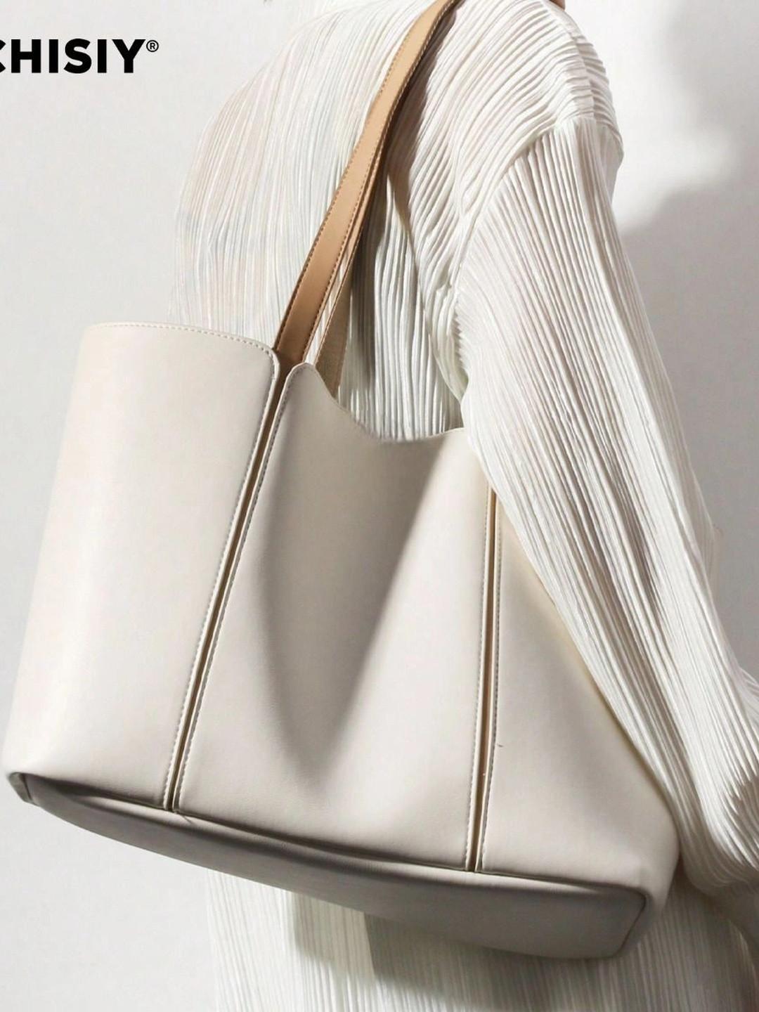 LARCH PU Structured Tote Bag