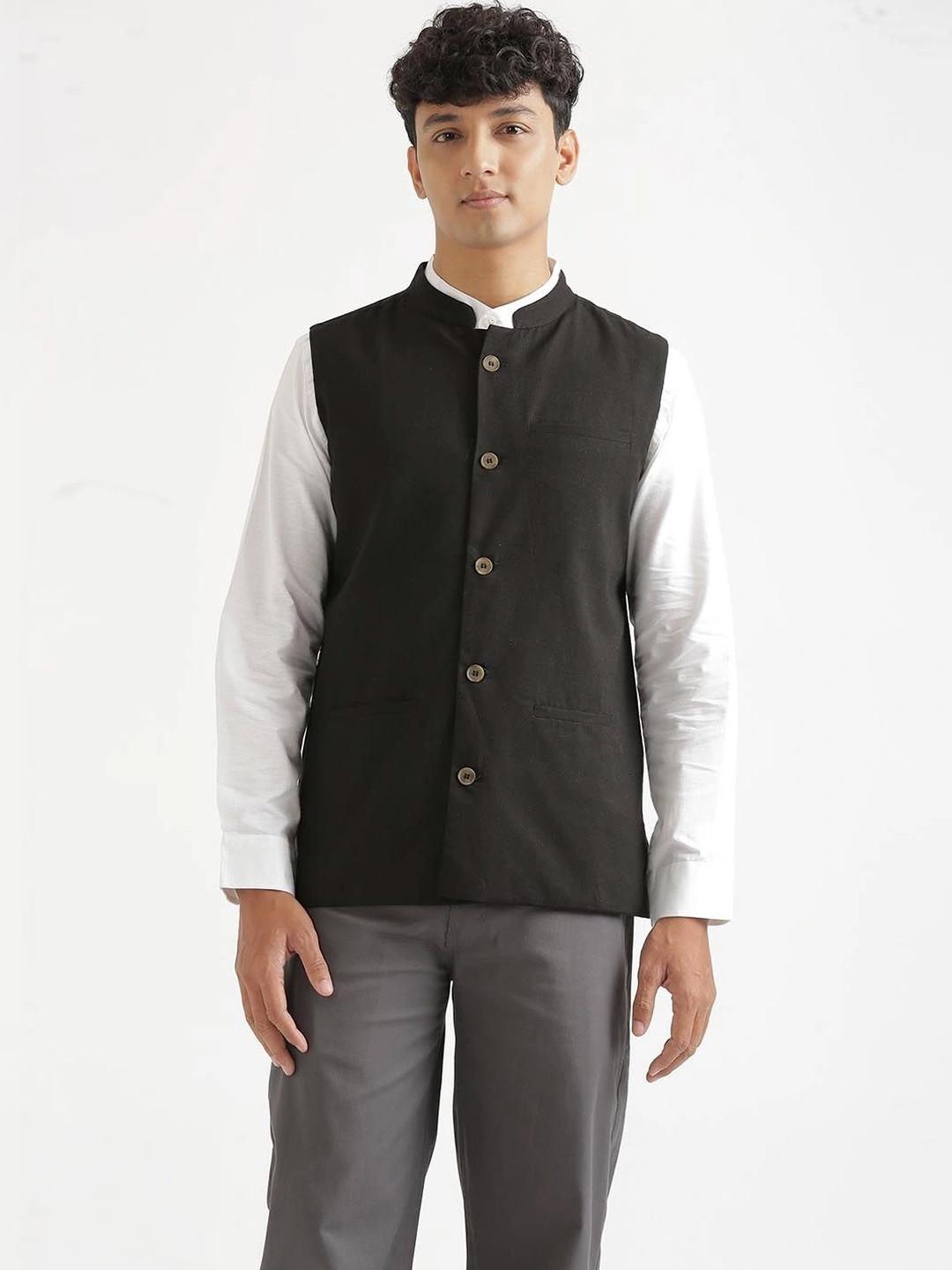 SAADAA Woven Breathable Nehru Jackets