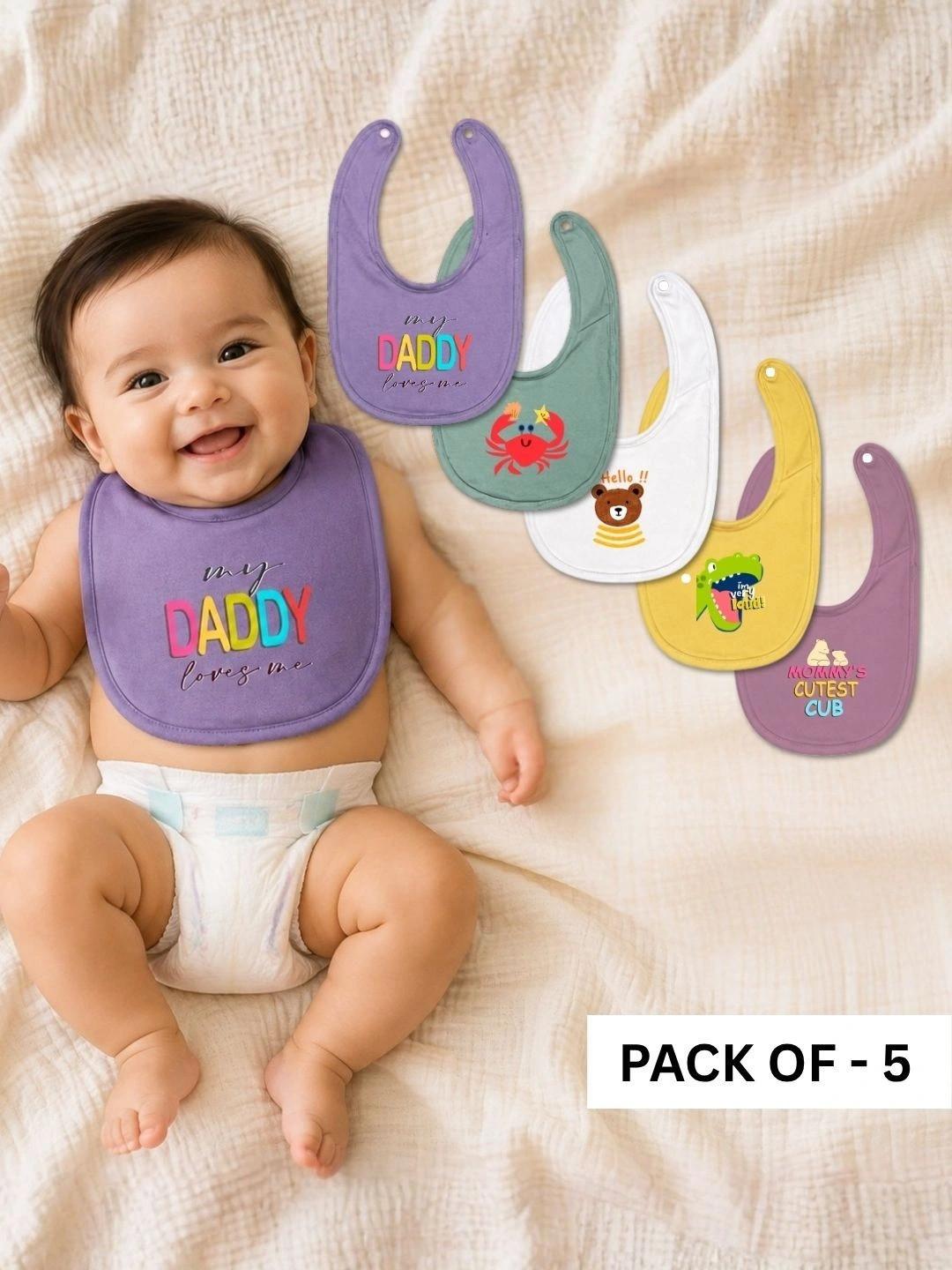 Rigo Infants Set of 5 Reusable Feeding Bibs