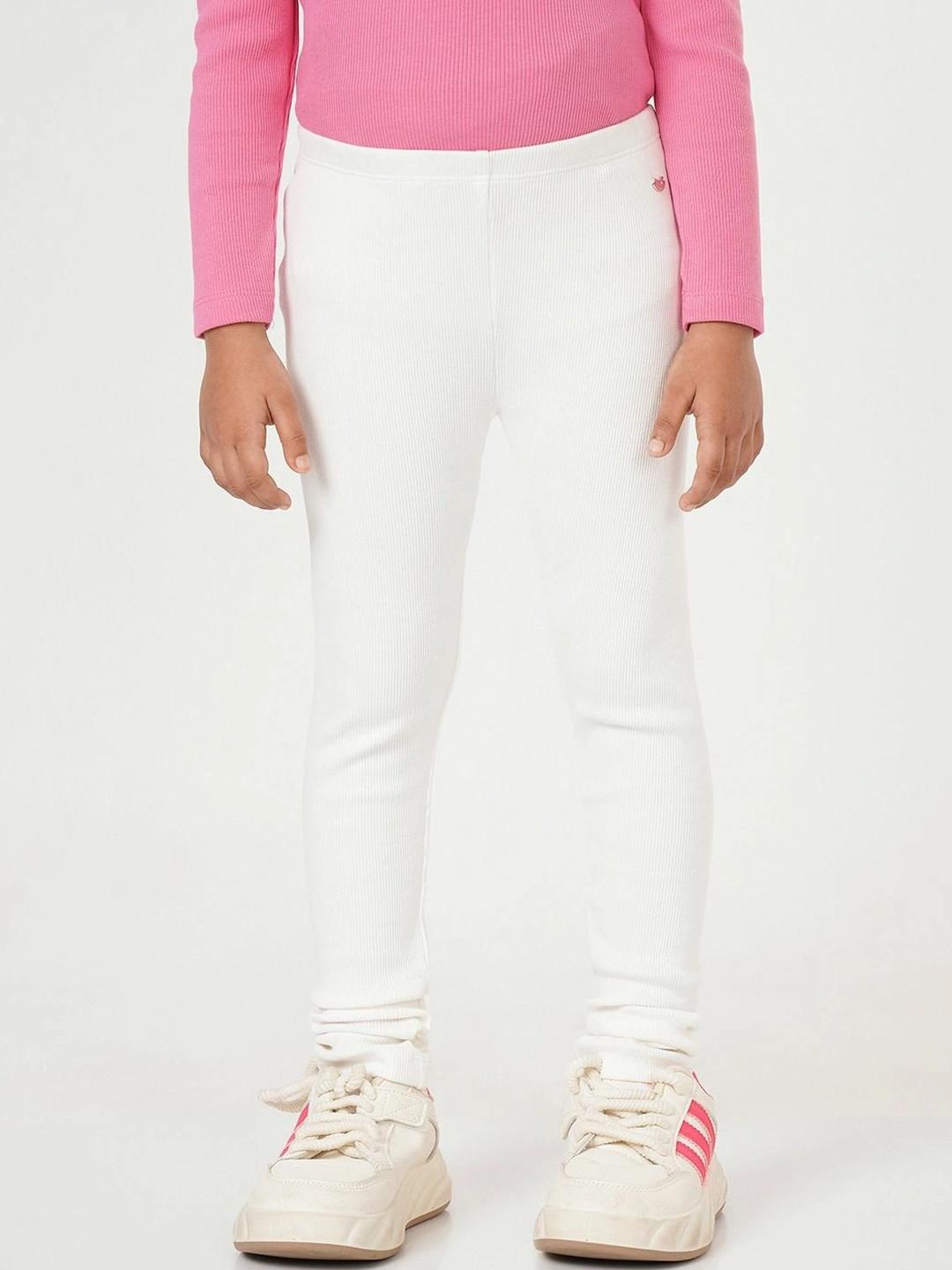 Ed-a-Mamma Girls Self Design Pure Cotton Ankle Length Leggings
