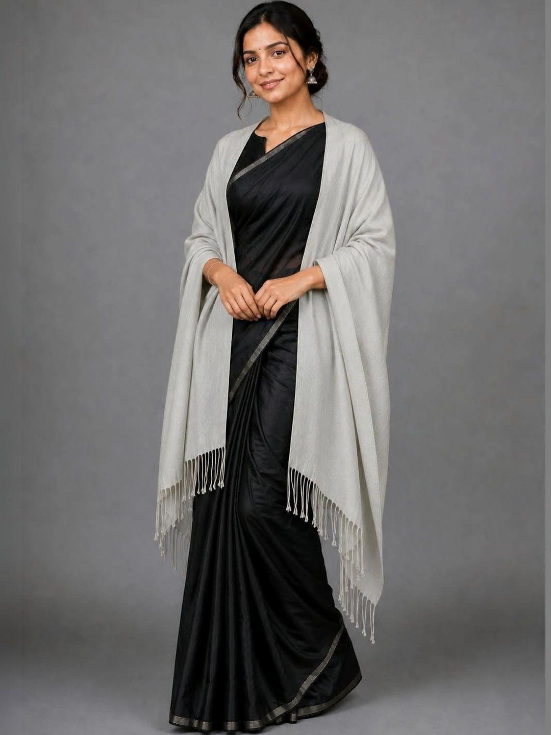 SAHASIKA Women Ethnic Floral Woven Design Pashmina Stole