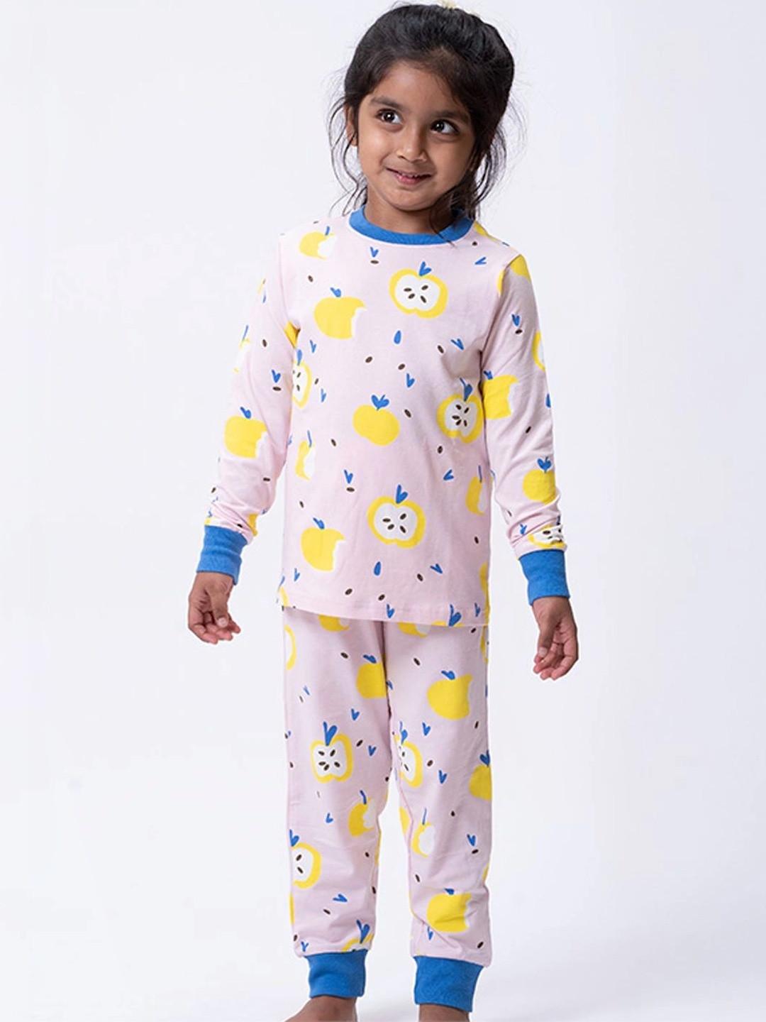 Kauma Girls Printed Long Sleeves Nightdress