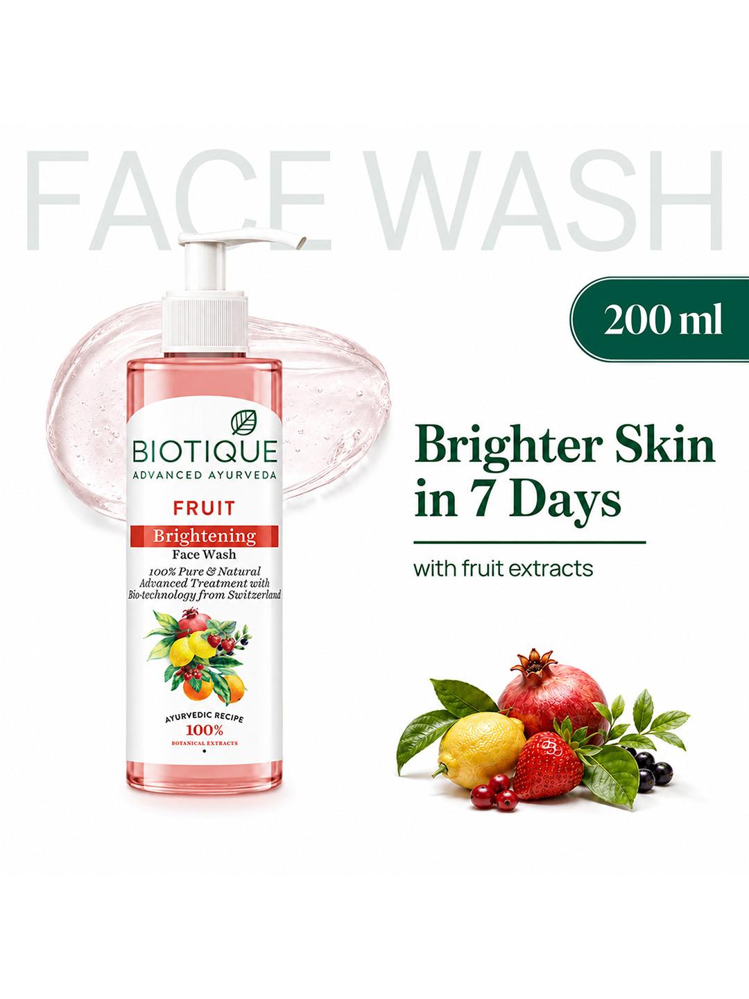 Biotique Pure & Natural Fruit Brightening Face Wash - 200 ml