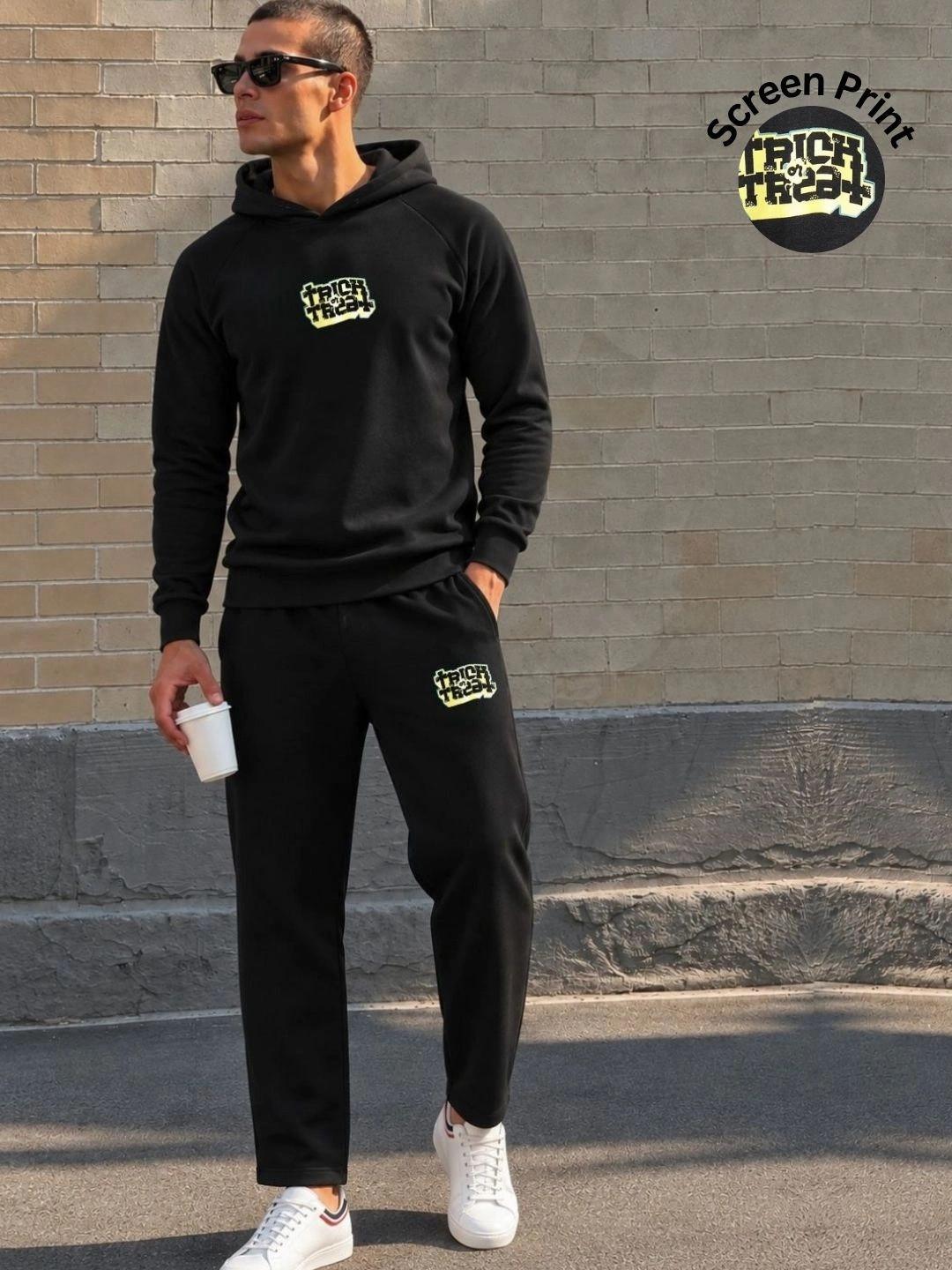 Rigo Typography Oversized Hood Tracksuits
