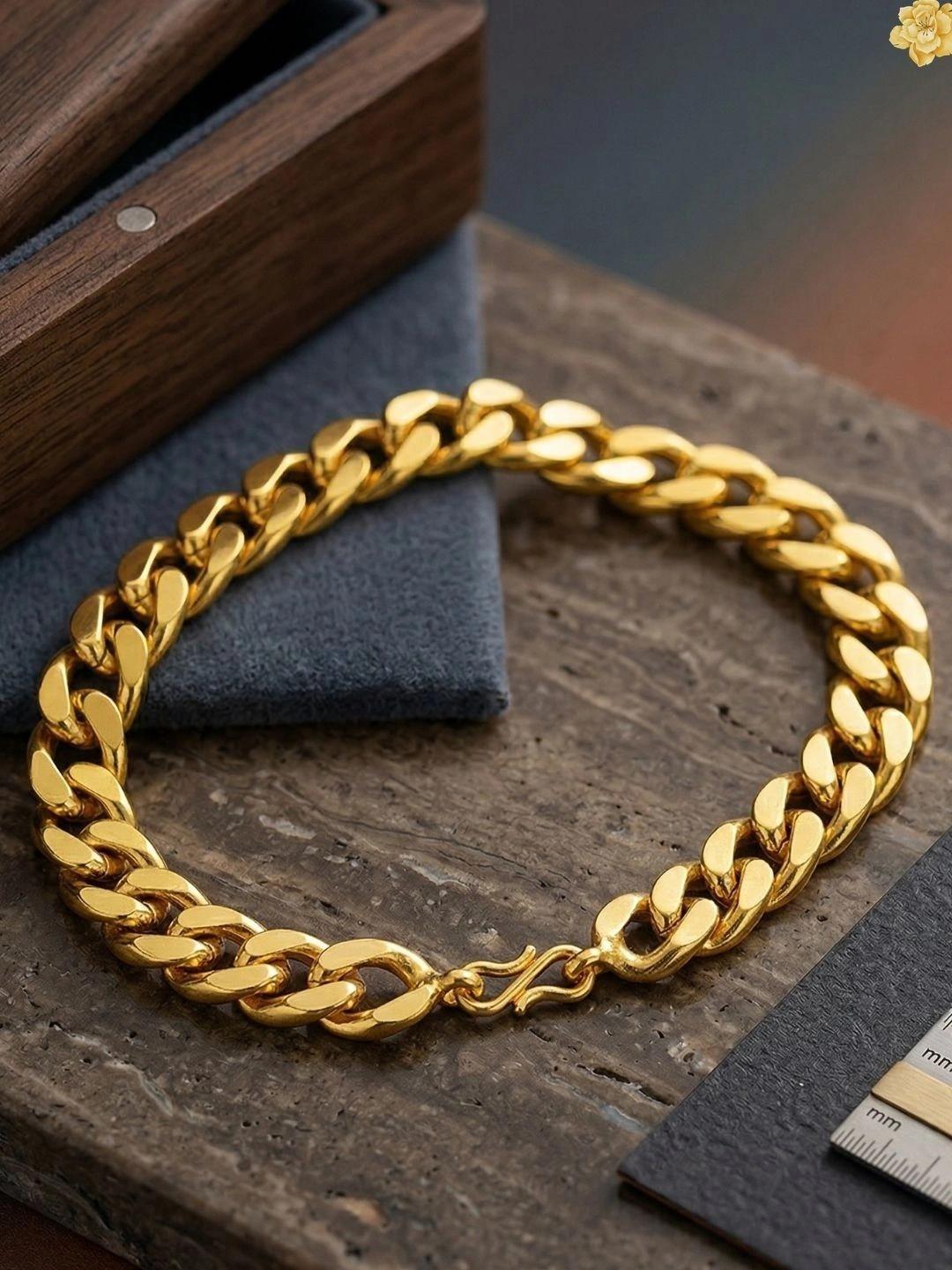 Anouk Men Brass Gold-Plated Link Bracelet