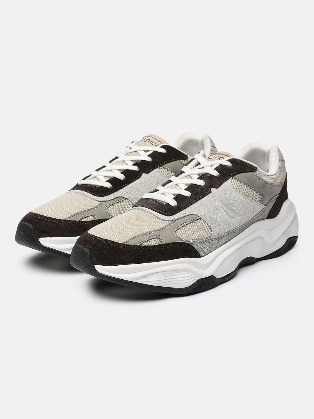 Nautica Men Colourblocked Leather Sneakers