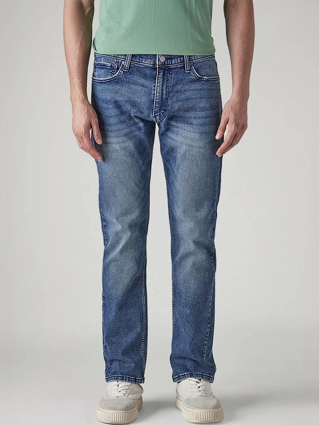 Levis Men Classic Straight Fit Mid-Rise Light Fade Stretchable Jeans