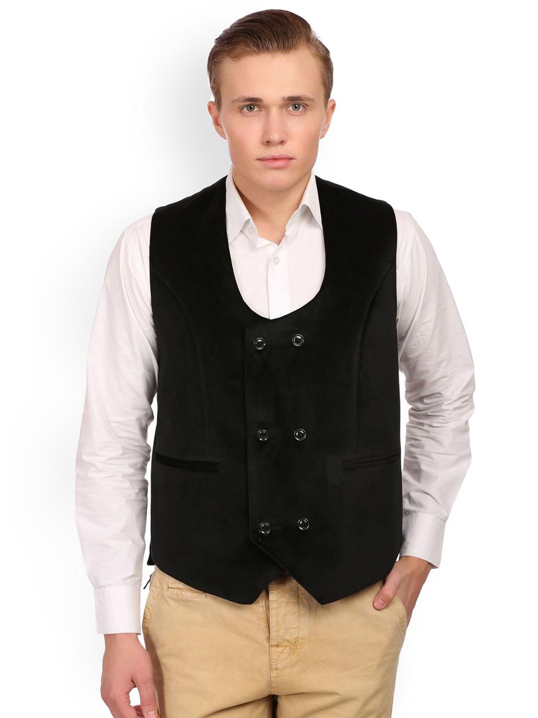 Wintage Men Black Waistcoat