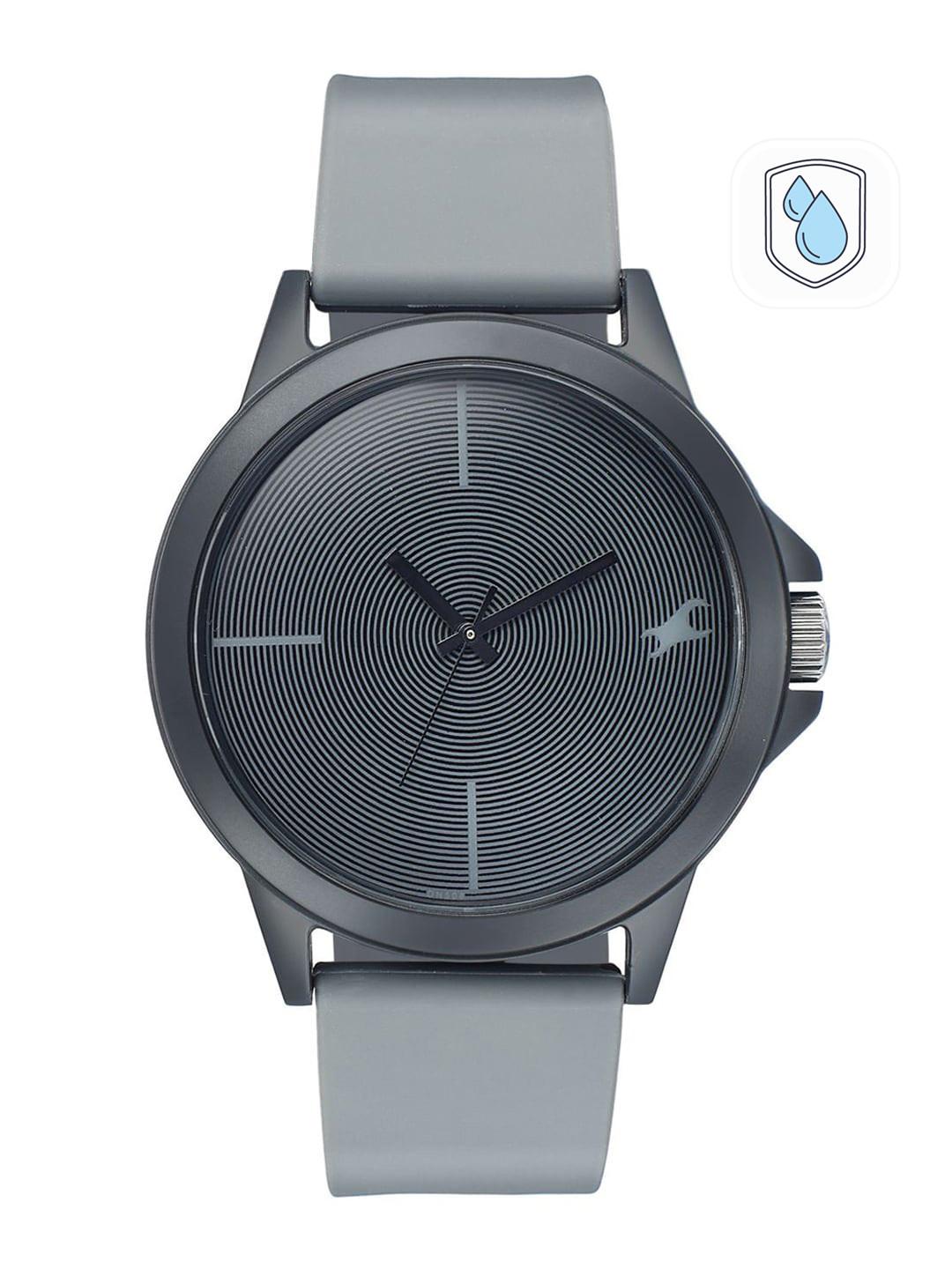 Fastrack Tees Quartz Analog With Grey Dial Unisex Watch - Nt38024pp63w