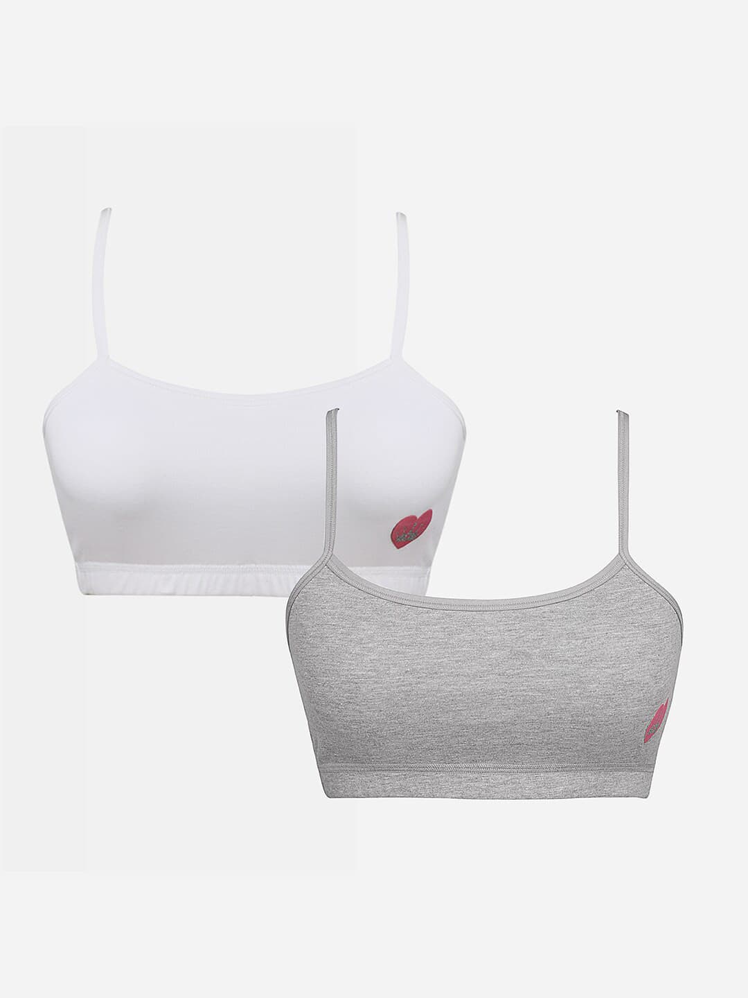 Sillysally Girls Pack Of 2 Non Padded Seamless Sports Beginners Bra
