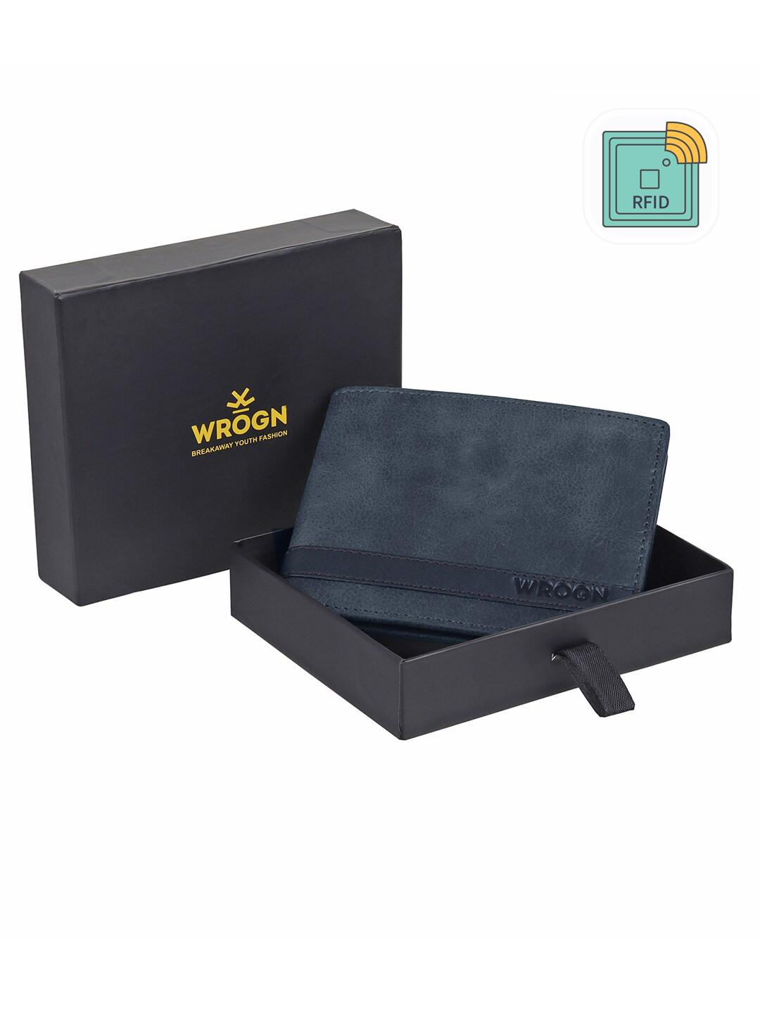 WROGN Men Leather Two Fold Wallet