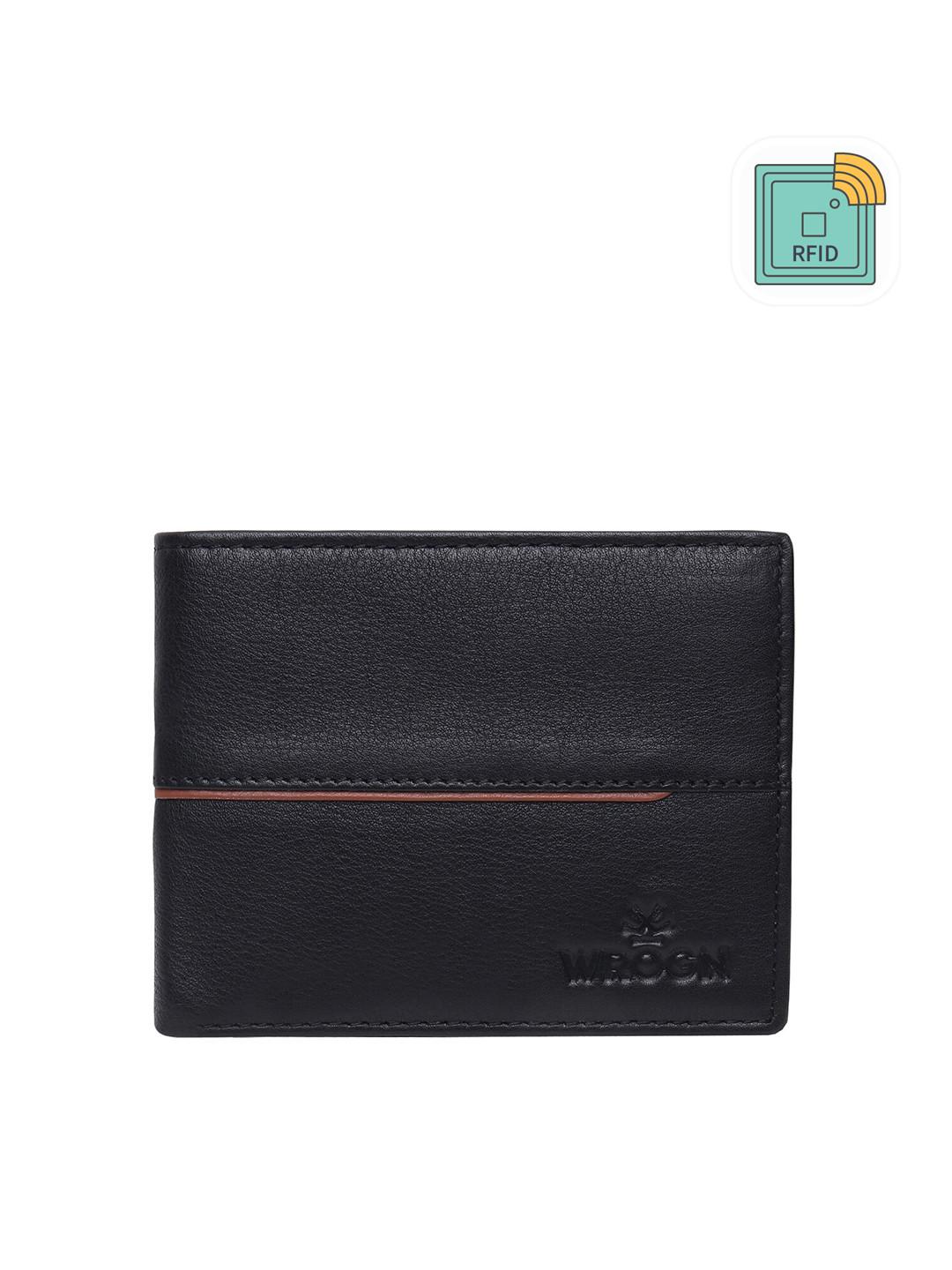 WROGN Men Leather Two Fold Wallet