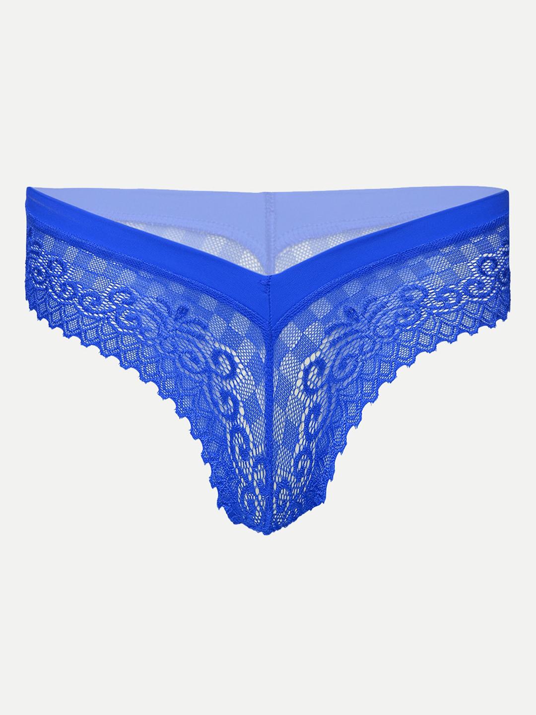 Opulent Women Low-Rise Laced Thong Briefs