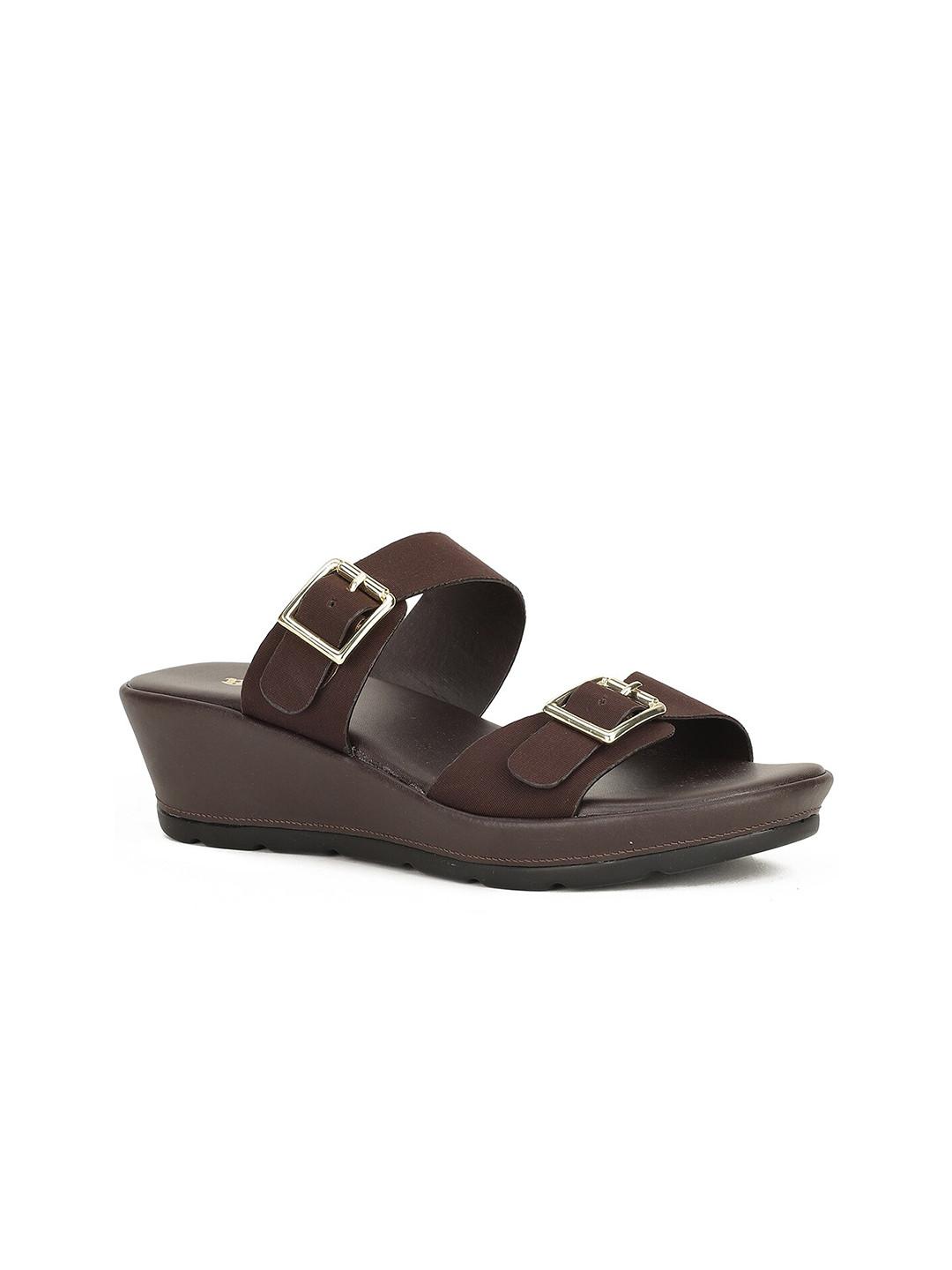 Bata Buckle Detailed Wedge Heels