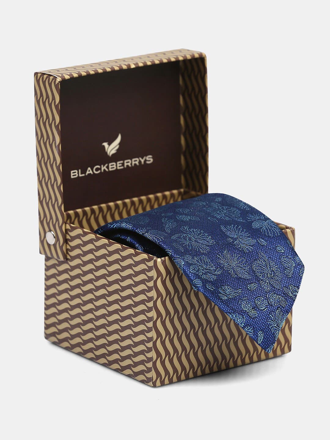 Blackberrys Woven Design Silk Skinny Tie